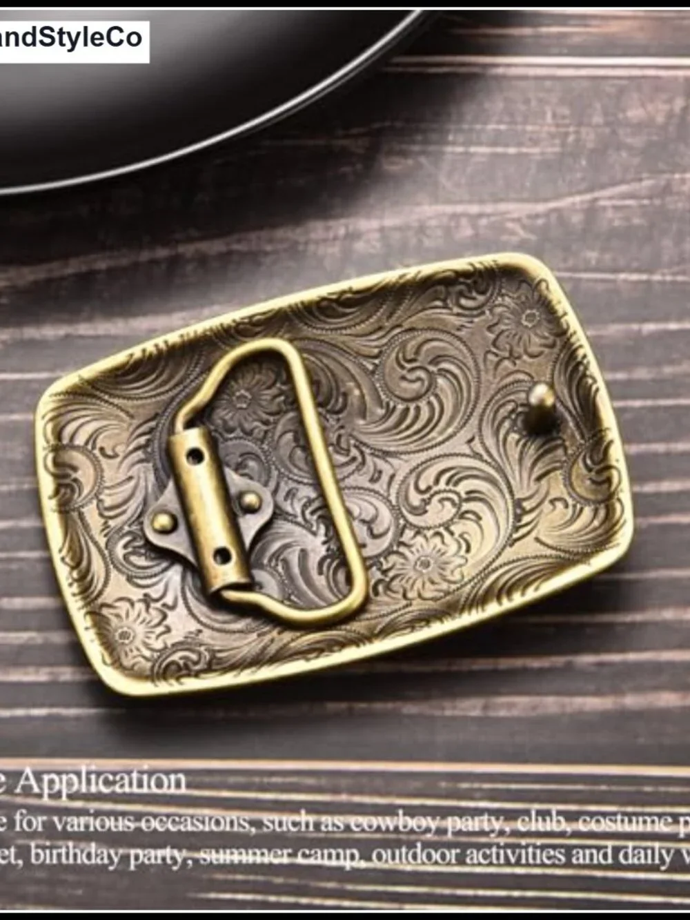Vintage Turquoise Western Belt Buckle Men Women Zinc Alloy Cowboy Snap On
